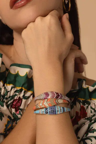 Nikos Koulis Oui Pink Enamel Bracelet | Thumbnail 3