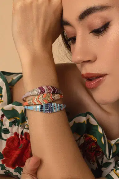 Nikos Koulis Oui Pink Enamel Bracelet | Thumbnail 4