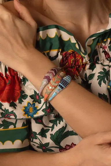 Nikos Koulis Oui Pink Enamel Bracelet | Thumbnail 5