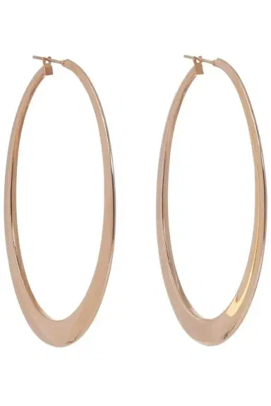 SIDNEY GARBER Oval Crescent Hoops - Yellow Gold | Thumbnail 1