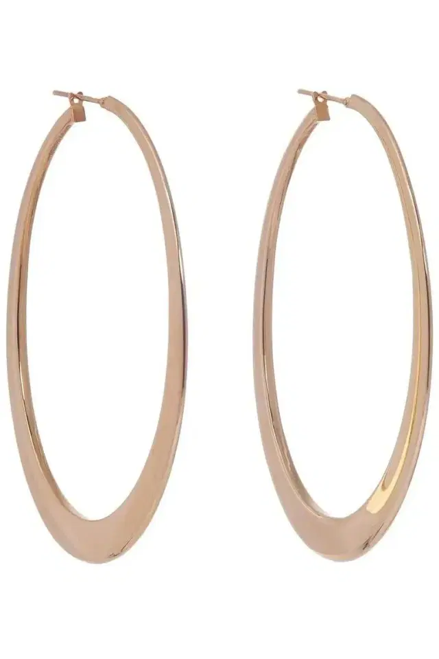SIDNEY GARBER Oval Crescent Hoops - Yellow Gold
