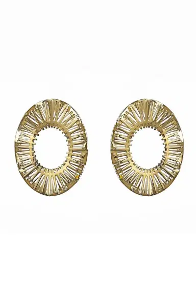 CAROL KAUFFMANN Oval Medium Explosion Earrings | Thumbnail 1