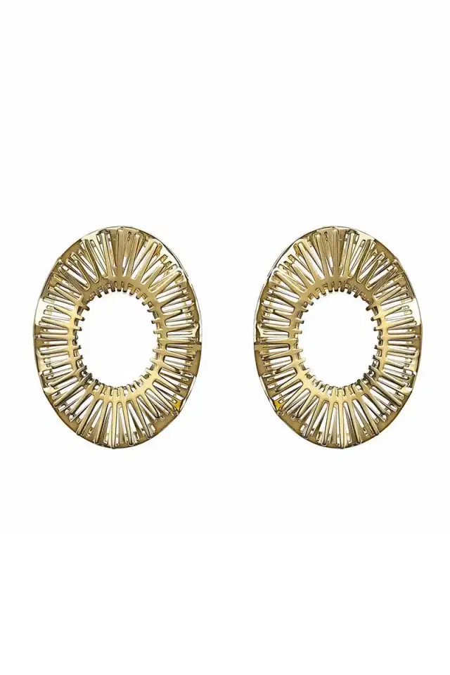 CAROL KAUFFMANN Oval Medium Explosion Earrings
