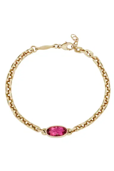 Jacquie Aiche Oval Pink Tourmaline Bracelet | Thumbnail 1