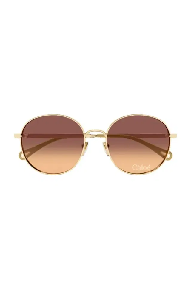 Chloé Oval Sunglasses - Gold Brown