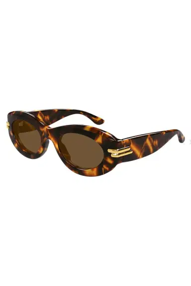 Bottega Veneta Oval Sunglasses - Havana Brown | Thumbnail 6