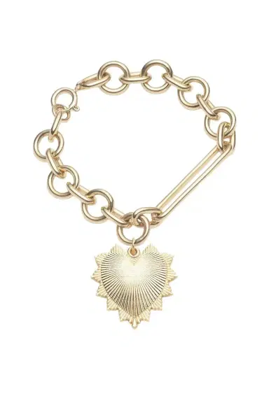 Foundrae Oversized Heart Token Clip Bracelet | Thumbnail 1