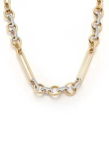Foundrae Oversized Mixed Clip Chain Necklace | Thumbnail 5