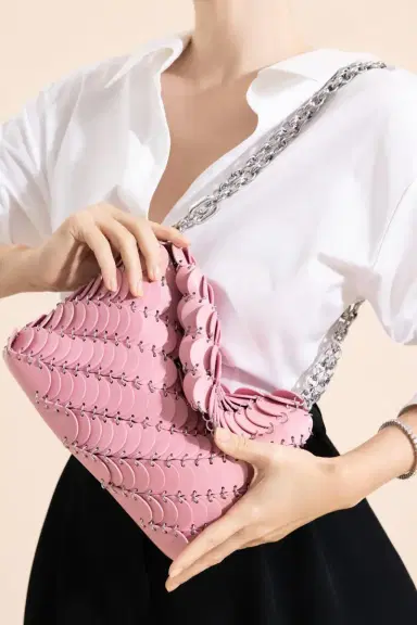 Rabanne Paco Night Bag - Pink Silver | Thumbnail 3