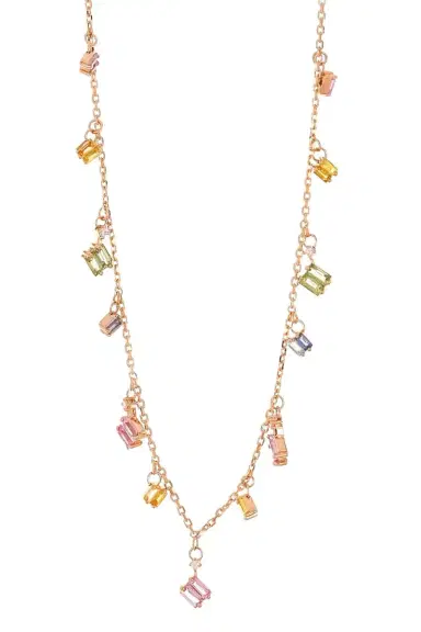 Suzanne Kalan Pastel Sapphire Dangle Necklace | Thumbnail 1 Suzanne Kalan Pastel Sapphire Dangle Necklace | Thumbnail 1