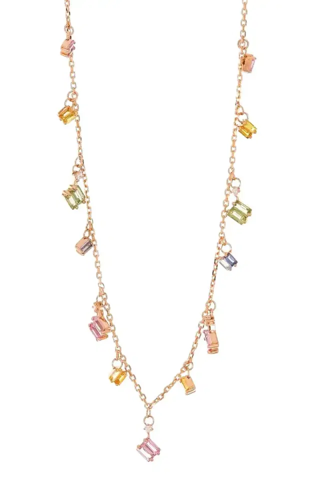 Suzanne Kalan Pastel Sapphire Dangle Necklace