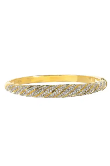 LOGAN HOLLOWELL Pave Diamonds Nautilus Bangle Bracelet | Thumbnail 1