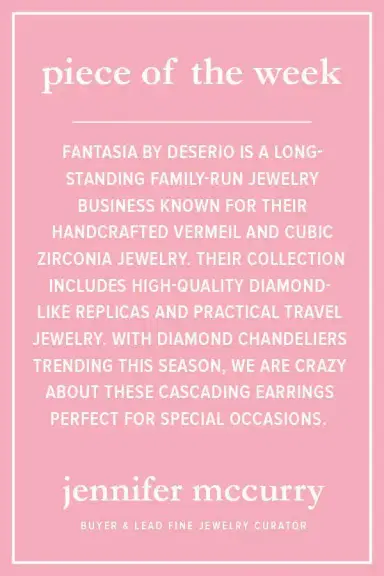 FANTASIA by DESERIO Pear Chandelier Earrings | Thumbnail 3
