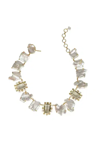 BOUNKIT JEWELRY Pearl Amethyst Jana Cuff Bracelet | Thumbnail 1