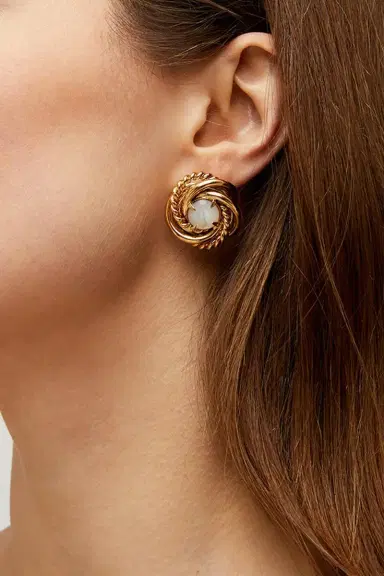 Gas Bijoux Pearl Atika Stud Earrings | Thumbnail 2