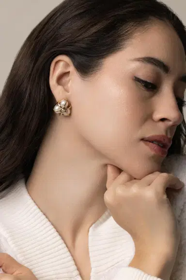 DENISE CASSOU Pearl Diamond Earrings | Thumbnail 2