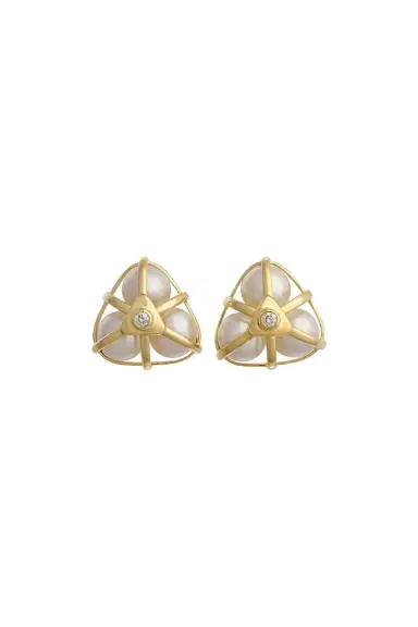 DENISE CASSOU Pearl Diamond Earrings | Thumbnail 1