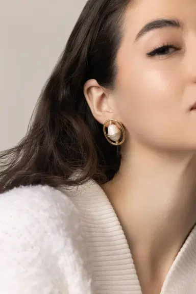 DENISE CASSOU Pearl Diamond Earrings | Thumbnail 4 DENISE CASSOU Pearl Diamond Earrings | Thumbnail 4