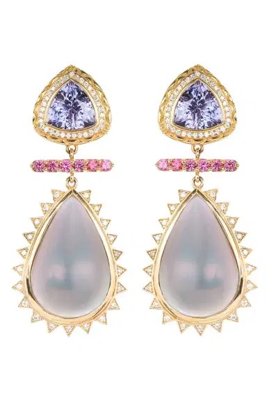 Harwell Godfrey Pearl Tanzanite Earrings | Thumbnail 1