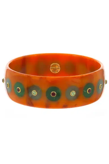 MARK DAVIS Peridot Citrine Orange Bakelite Bangle | Thumbnail 1 MARK DAVIS Peridot Citrine Orange Bakelite Bangle | Thumbnail 1