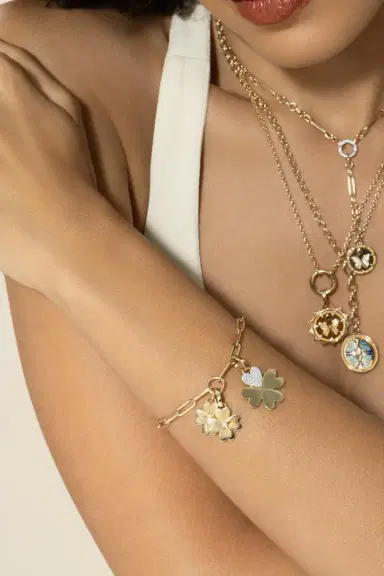 Foundrae Personalized - MiniatureTrue Love Four Heart Clover Pendant | Thumbnail 2 Foundrae Personalized - MiniatureTrue Love Four Heart Clover Pendant | Thumbnail 2