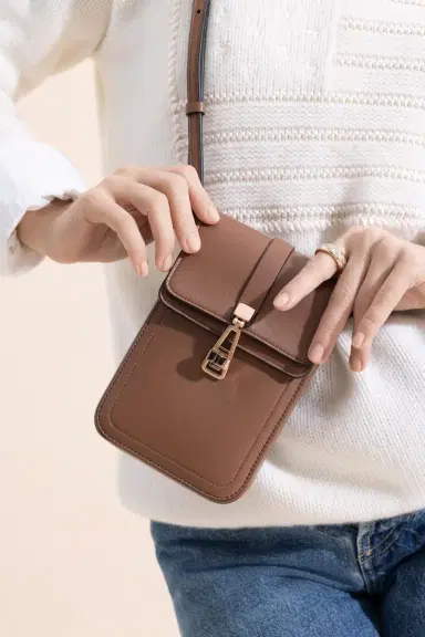 Gabriela Hearst Phone Pouch - Cognac | Thumbnail 4