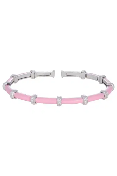 SIDNEY GARBER Pink Carly Bracelet - White Gold | Thumbnail 1