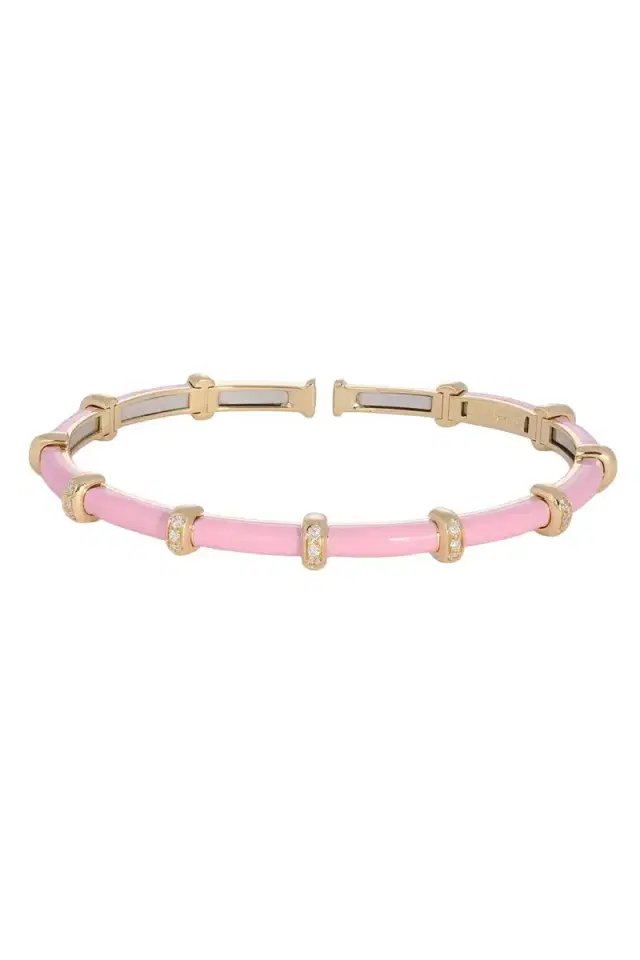 SIDNEY GARBER Pink Carly Bracelet - Yellow Gold