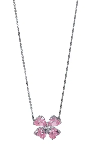FANTASIA by DESERIO Pink Clover Pendant Necklace | Thumbnail 1 FANTASIA by DESERIO Pink Clover Pendant Necklace | Thumbnail 1