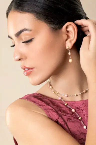 MARCO BICEGO Pink Conch Pearl Diamond Unico Earrings | Thumbnail 2