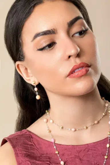 MARCO BICEGO Pink Conch Pearl Diamond Unico Earrings | Thumbnail 4