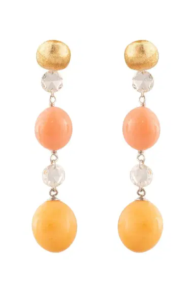 MARCO BICEGO Pink Conch Pearl Diamond Unico Earrings | Thumbnail 1