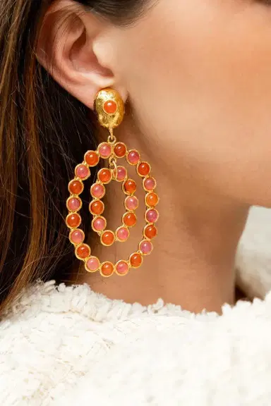Sylvia Toledano Pink Jade Cornaline Gina Earrings | Thumbnail 2