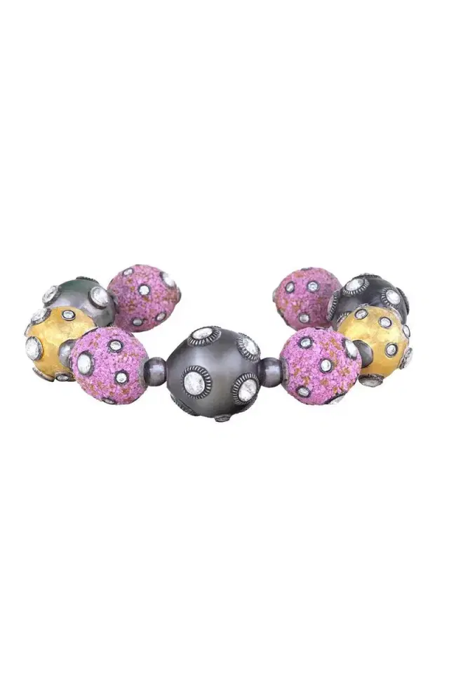 SEVAN BICAKCI Pink Moasic Large Ball Bracelet