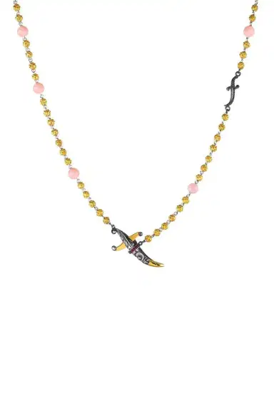 SEVAN BICAKCI Pink Moonstone Rosary Beaded Necklace | Thumbnail 1 SEVAN BICAKCI Pink Moonstone Rosary Beaded Necklace | Thumbnail 1