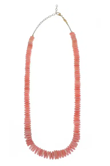 Jacquie Aiche Pink Opal Graduated Heishi Necklace | Thumbnail 1