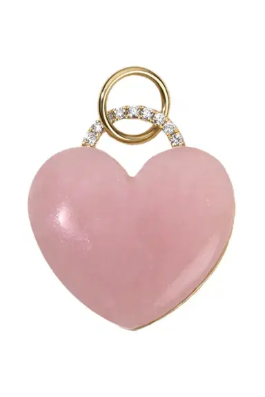 DEVON WOODHILL Pink Opal Heart Charm | Thumbnail 1