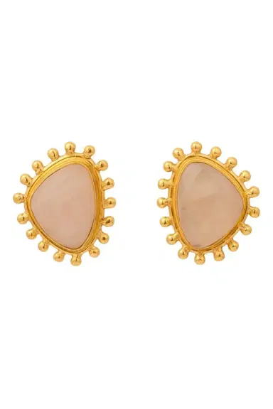 Sylvia Toledano Pink Quartz Dot Earrings | Thumbnail 1