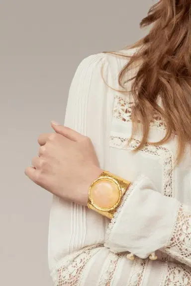 Sylvia Toledano Pink Quartz Sphere Cuff Bracelet | Thumbnail 2 Sylvia Toledano Pink Quartz Sphere Cuff Bracelet | Thumbnail 2