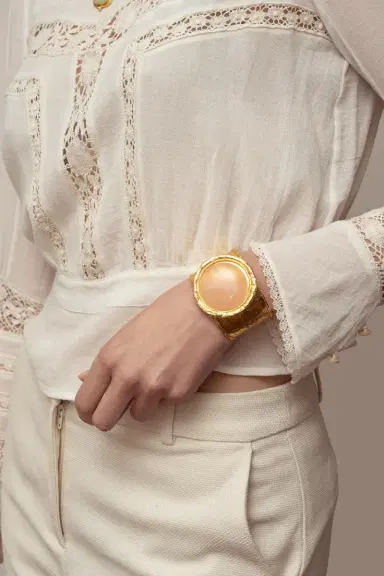 Sylvia Toledano Pink Quartz Sphere Cuff Bracelet | Thumbnail 3 Sylvia Toledano Pink Quartz Sphere Cuff Bracelet | Thumbnail 3