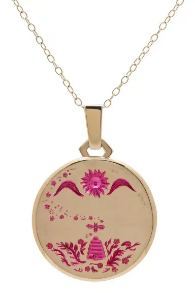 CASTRO SMITH Pink Queen Bee Pendant Necklace | Thumbnail 6