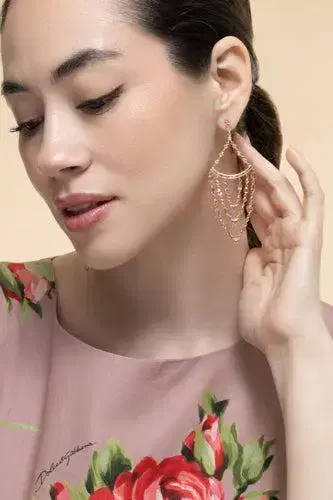 Coomi Pink Sapphire Affinity Chain Earrings | Thumbnail 3 Coomi Pink Sapphire Affinity Chain Earrings | Thumbnail 3