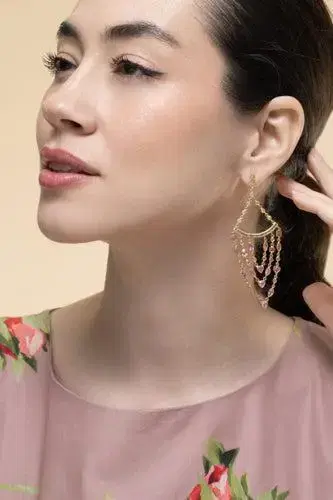 Coomi Pink Sapphire Affinity Chain Earrings | Thumbnail 4 Coomi Pink Sapphire Affinity Chain Earrings | Thumbnail 4