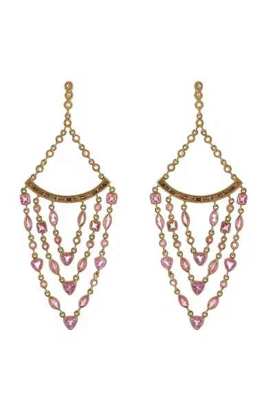 Coomi Pink Sapphire Affinity Chain Earrings | Thumbnail 1 Coomi Pink Sapphire Affinity Chain Earrings | Thumbnail 1