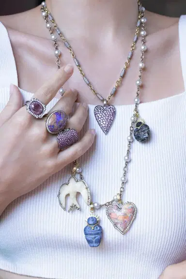 Sylva & Cie Pink Sapphire Bullet Chain | Thumbnail 5 Sylva & Cie Pink Sapphire Bullet Chain | Thumbnail 5