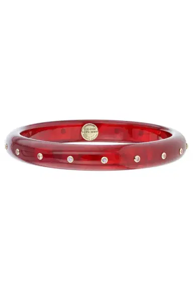 MARK DAVIS Pink Sapphire Burgundy Bakelite Bangle | Thumbnail 2