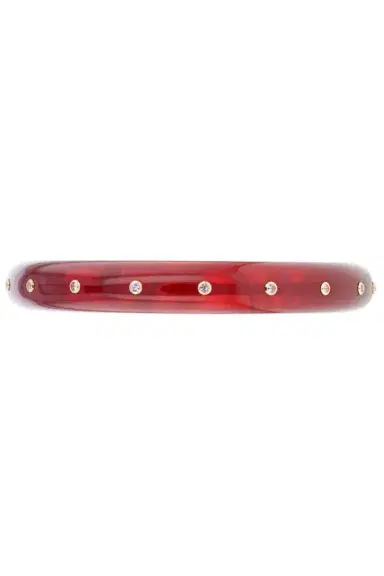 MARK DAVIS Pink Sapphire Burgundy Bakelite Bangle | Thumbnail 1