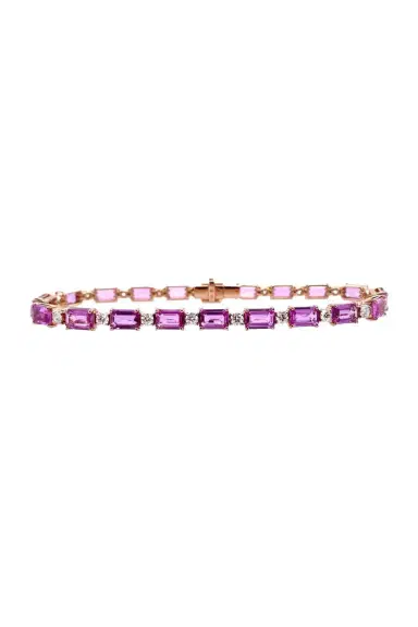 Bayco Pink Sapphire Diamond Bracelet | Thumbnail 1 Bayco Pink Sapphire Diamond Bracelet | Thumbnail 1