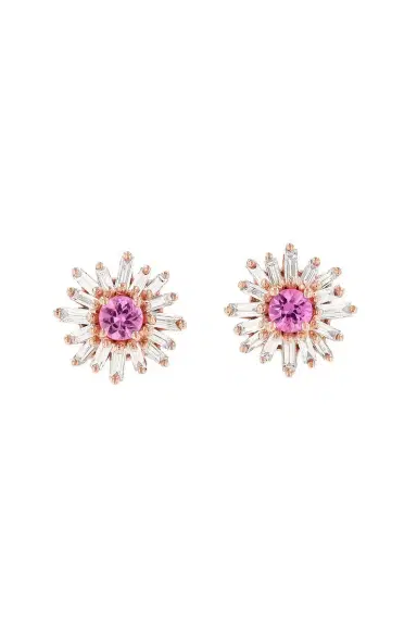 Suzanne Kalan Pink Sapphire Diamond Stud Earrings | Thumbnail 1