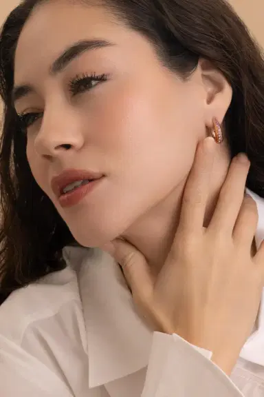 Ananya Pink Sapphire Icon Earrings | Thumbnail 2 Ananya Pink Sapphire Icon Earrings | Thumbnail 2